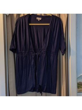 Labor of Love Maternity Cardigan Navy Blue Knit XL